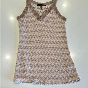 White House Black Market Zigzag Knit Top